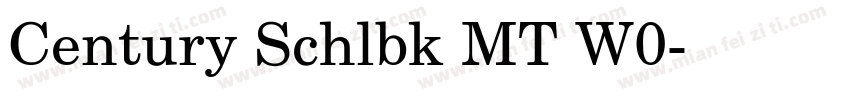 Century Schlbk MT W0字体转换